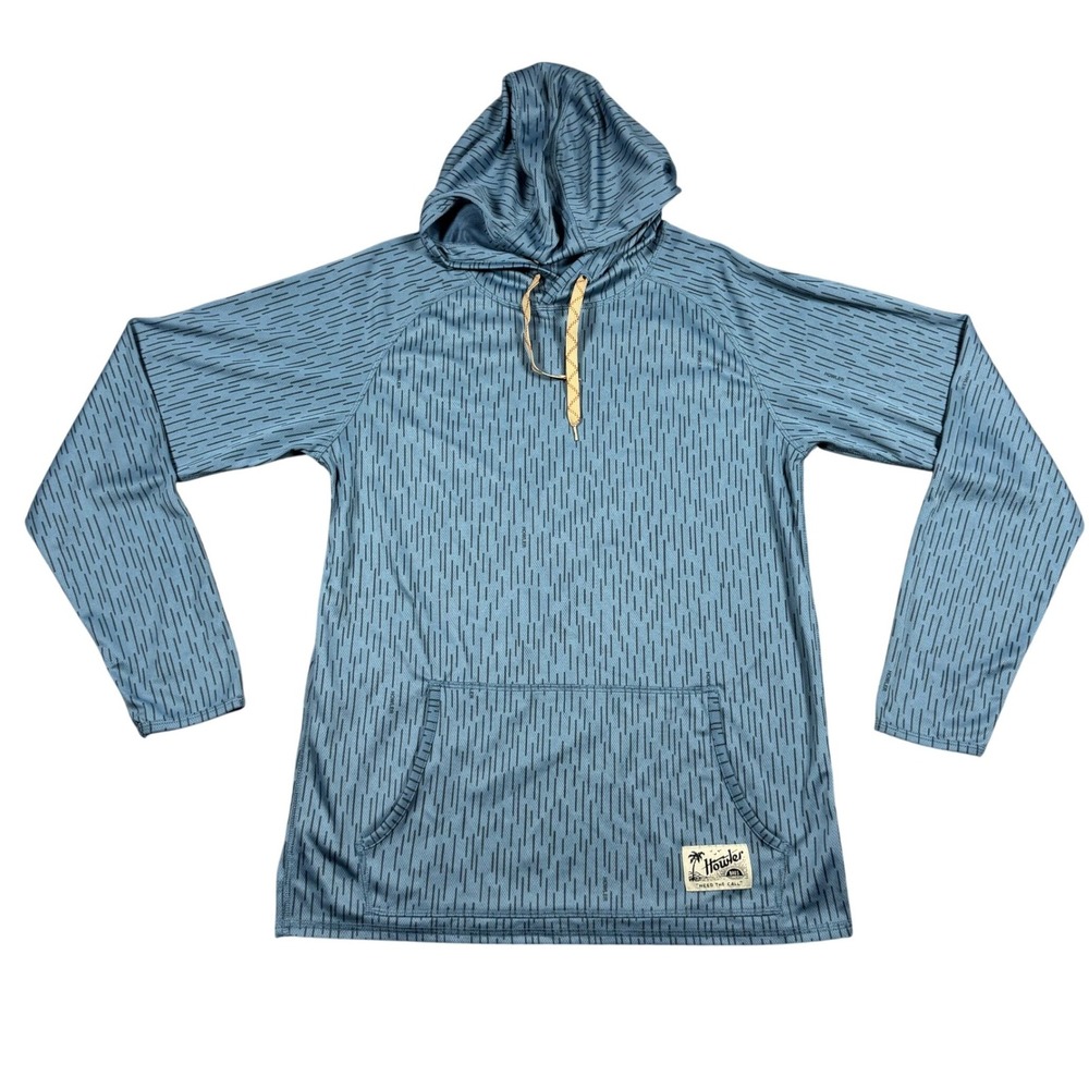 Howler Brothers Loggerhead Hoodie Mens M Blue Performance Lightweight Hiking